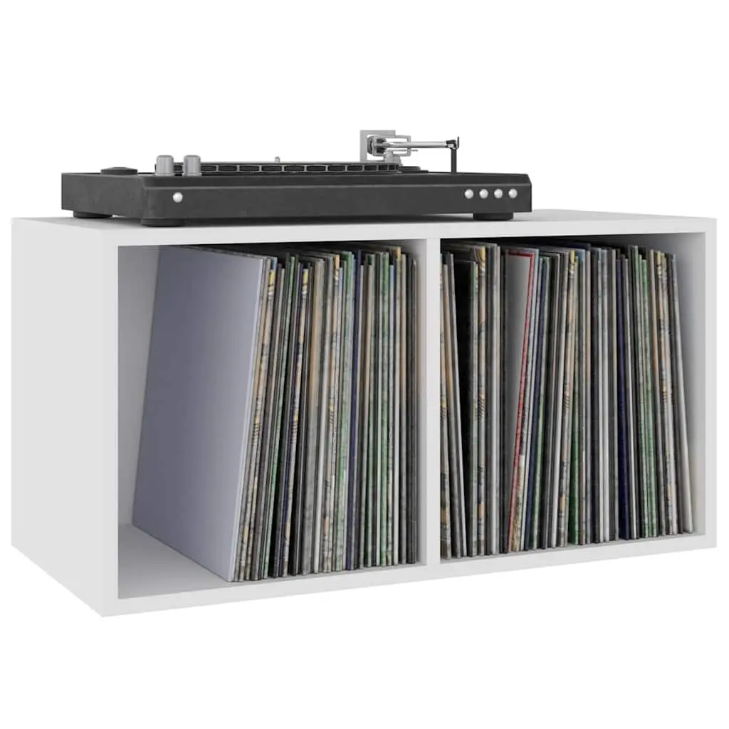 White Vinyl Storage Box for LP Records