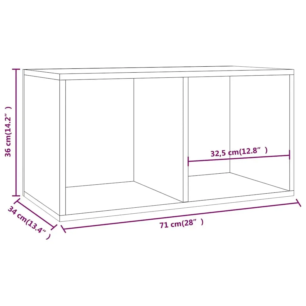 White Vinyl Storage Box for LP Records