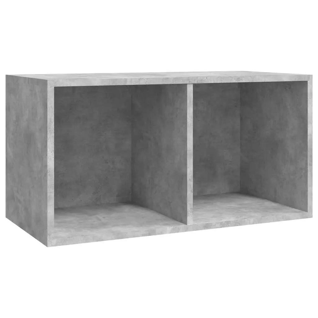 Grey Vinyl Record Storage Box 71x34x36cm Engineered Wood