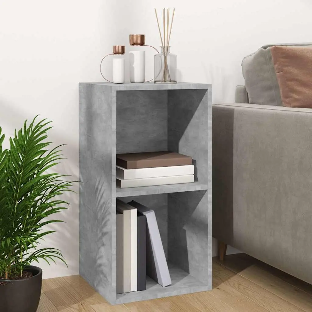 Grey Vinyl Record Storage Box 71x34x36cm Engineered Wood