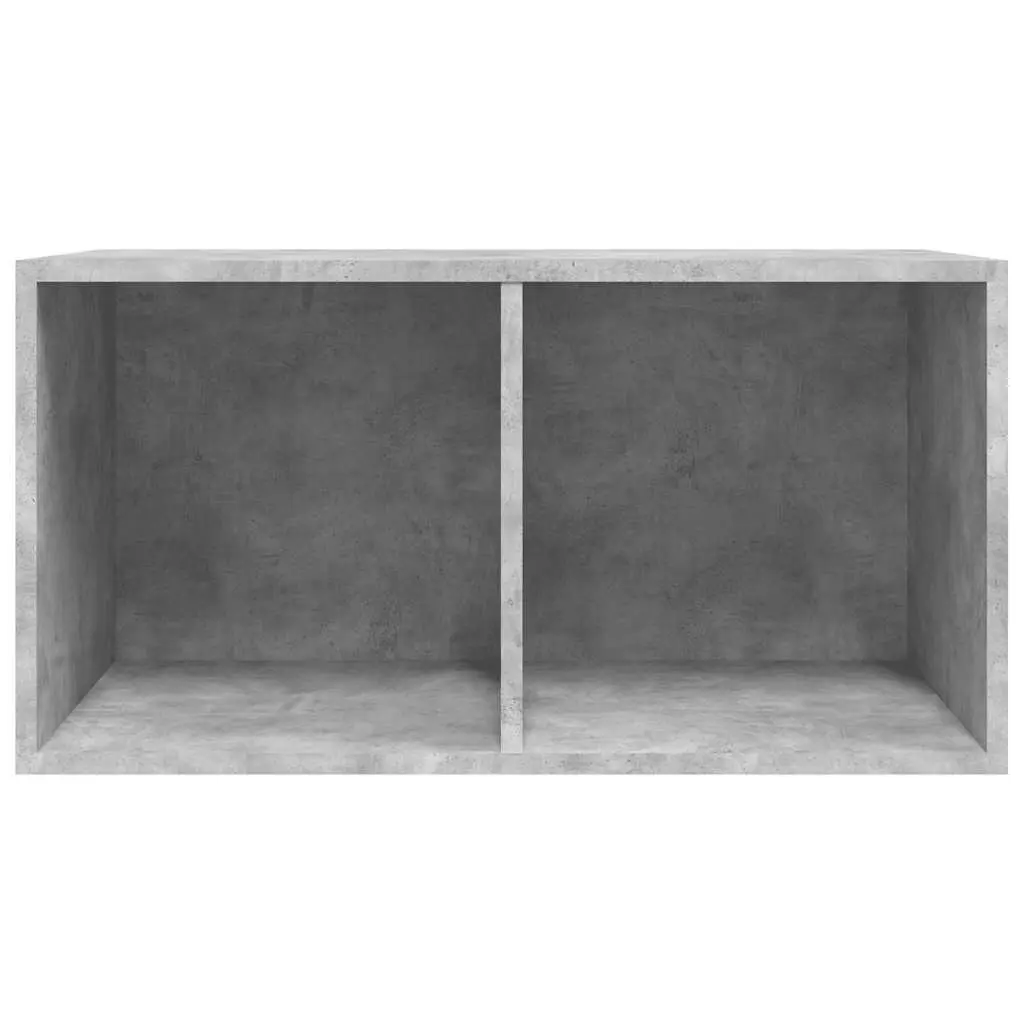 Grey Vinyl Record Storage Box 71x34x36cm Engineered Wood