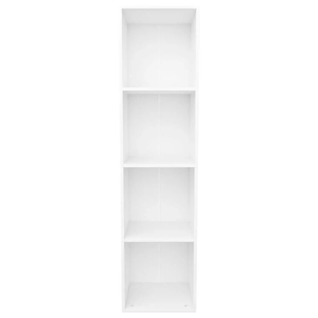 Book Cabinet Engineered Wood 36x30x143 cm White Storage Shelf Unit