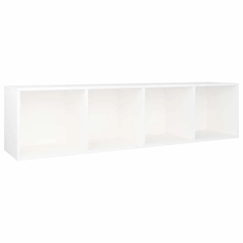 Book Cabinet Engineered Wood 36x30x143 cm White Storage Shelf Unit