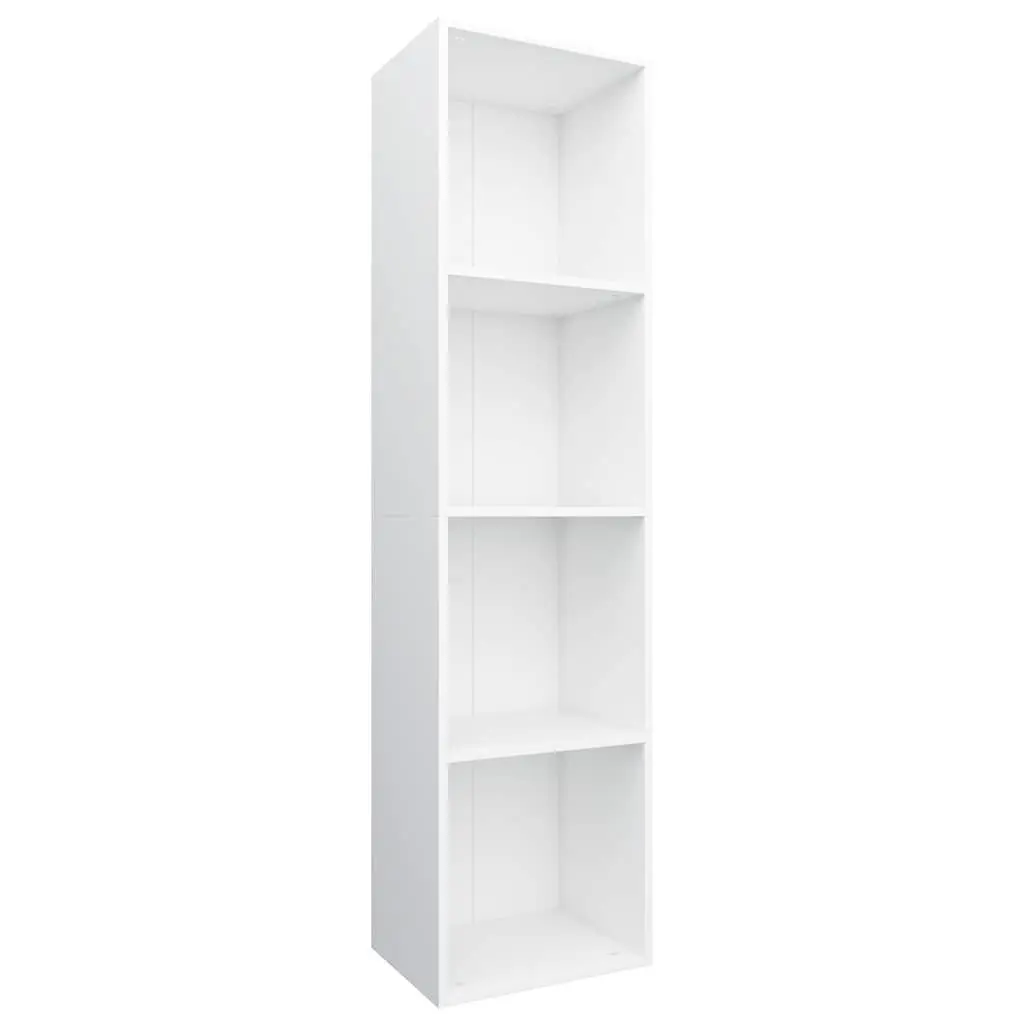 Book Cabinet Engineered Wood 36x30x143 cm White Storage Shelf Unit