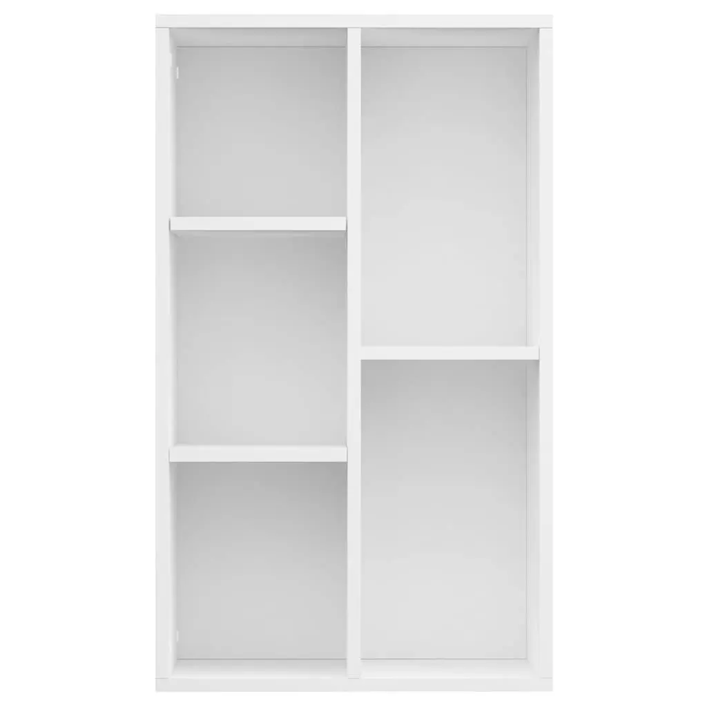 Book Cabinet Sideboard White Storage Shelf Unit Modern Engineered Wood Furniture