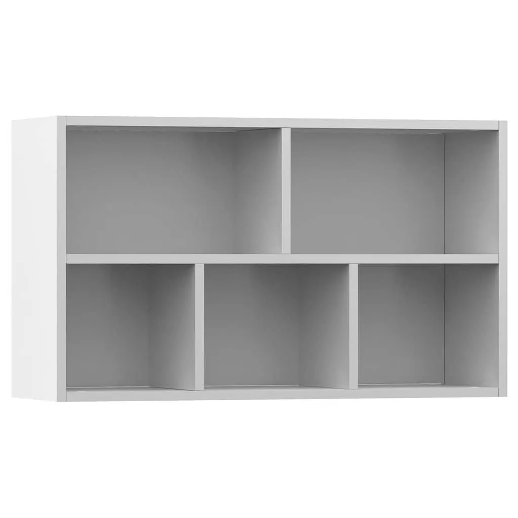 Book Cabinet Sideboard White Storage Shelf Unit Modern Engineered Wood Furniture
