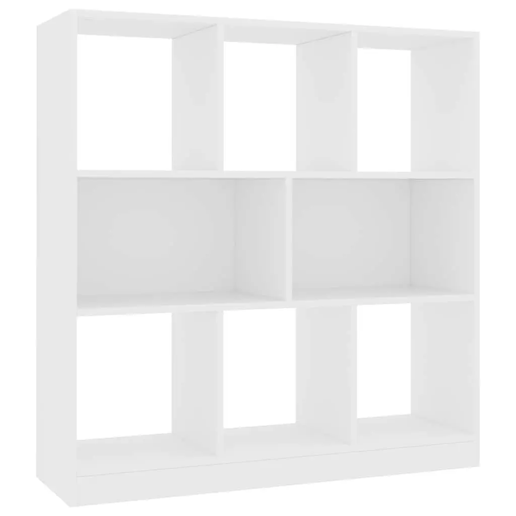 White Book Cabinet with 8 Compartments