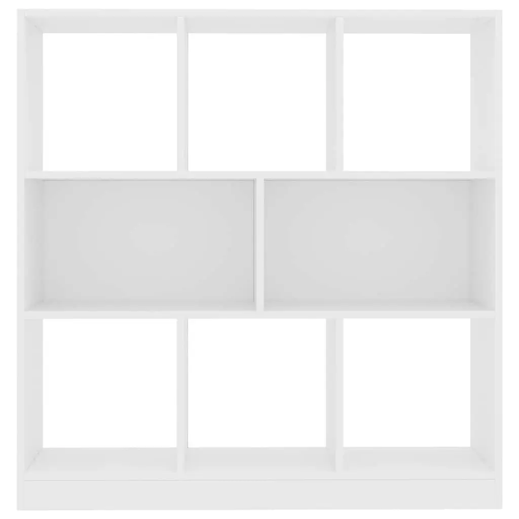 White Book Cabinet with 8 Compartments