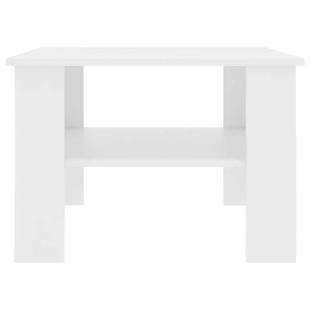 Coffee Table Engineered Wood 60x60x42cm White