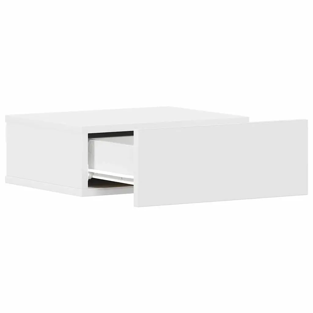 Floating Bedside Tables 2 pcs White Nightstands