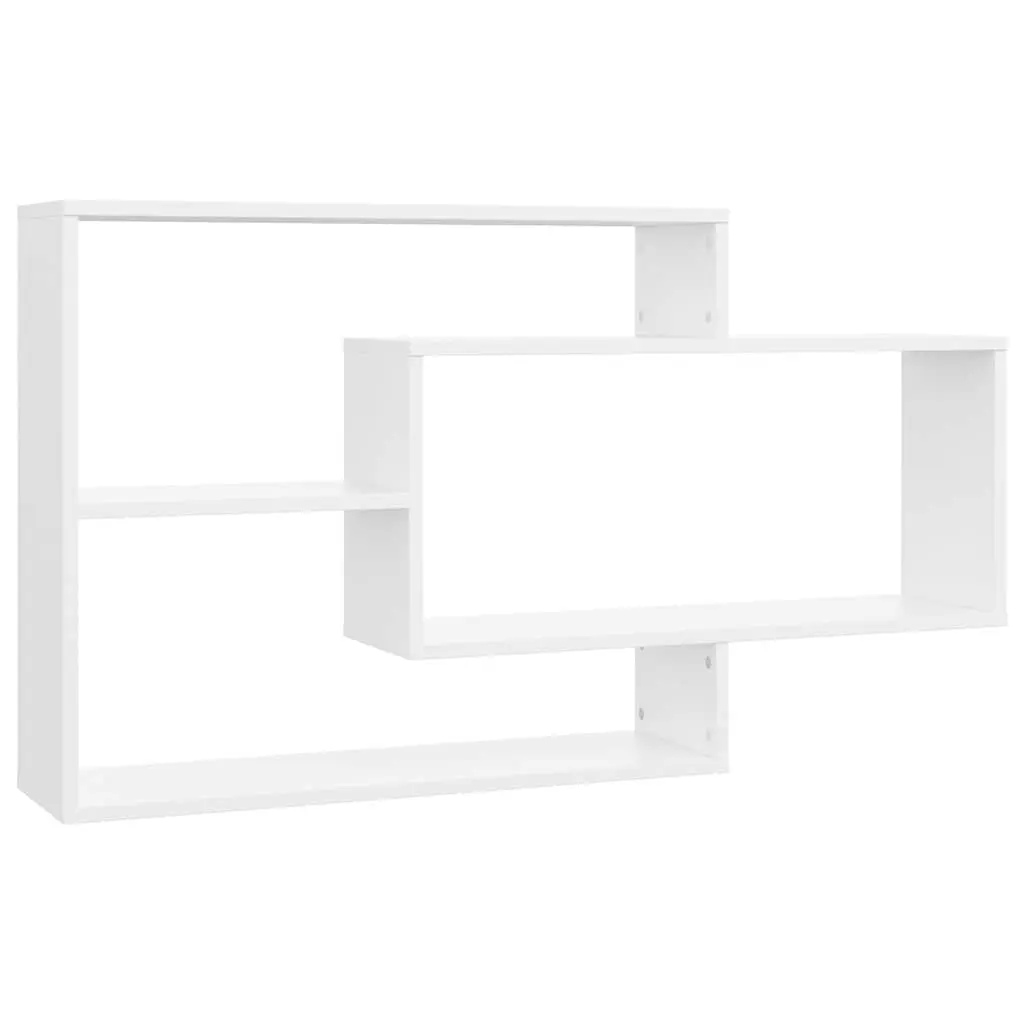 White Wall Shelves with 3 Open Compartments for Storage