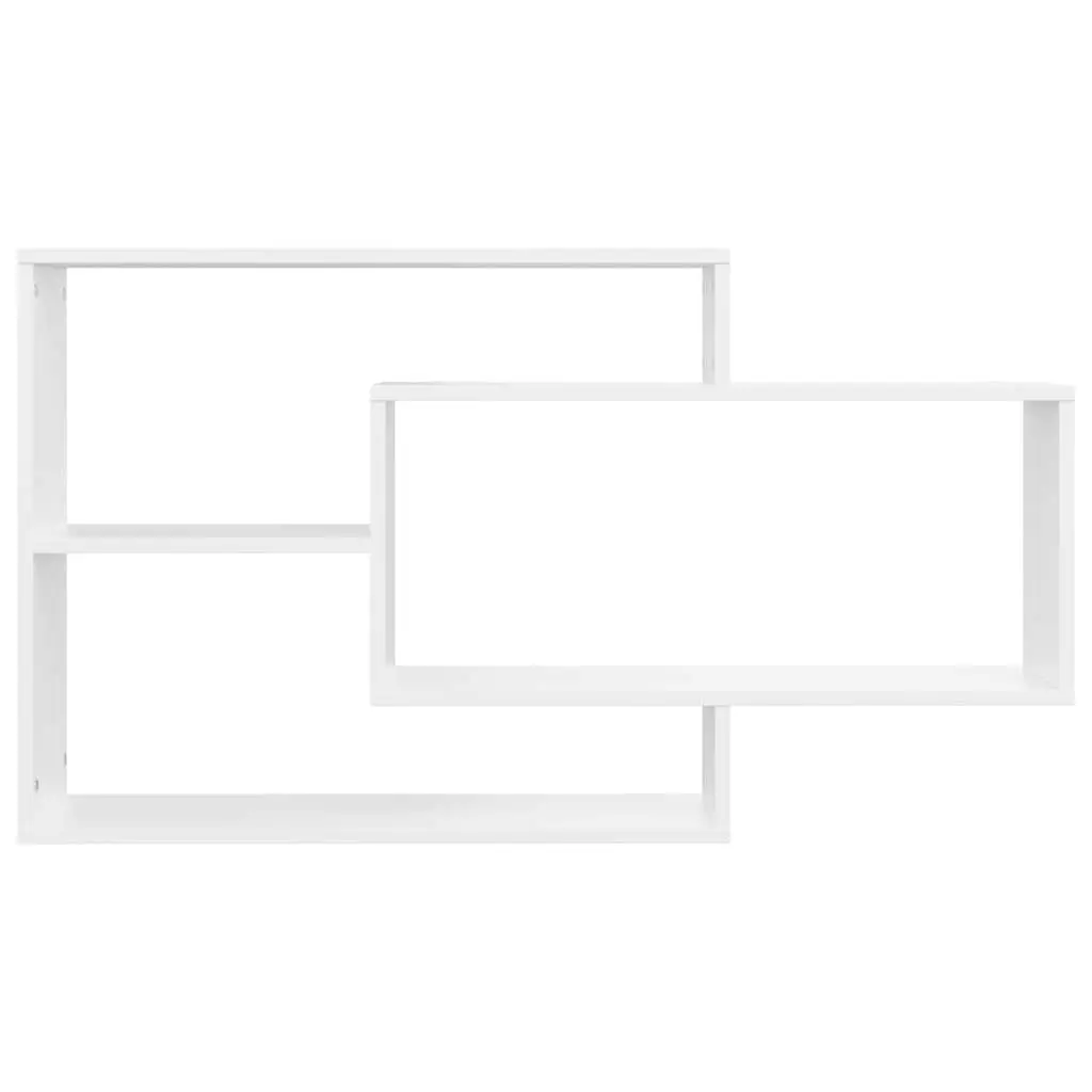 White Wall Shelves with 3 Open Compartments for Storage