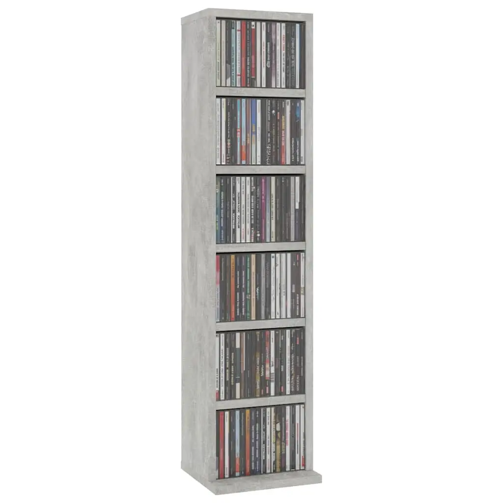 Grey Concrete CD Storage Cabinet