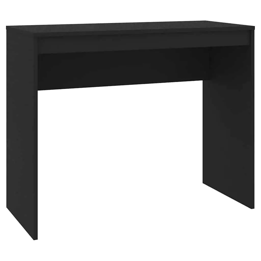 Black Engineered Wood Study Table