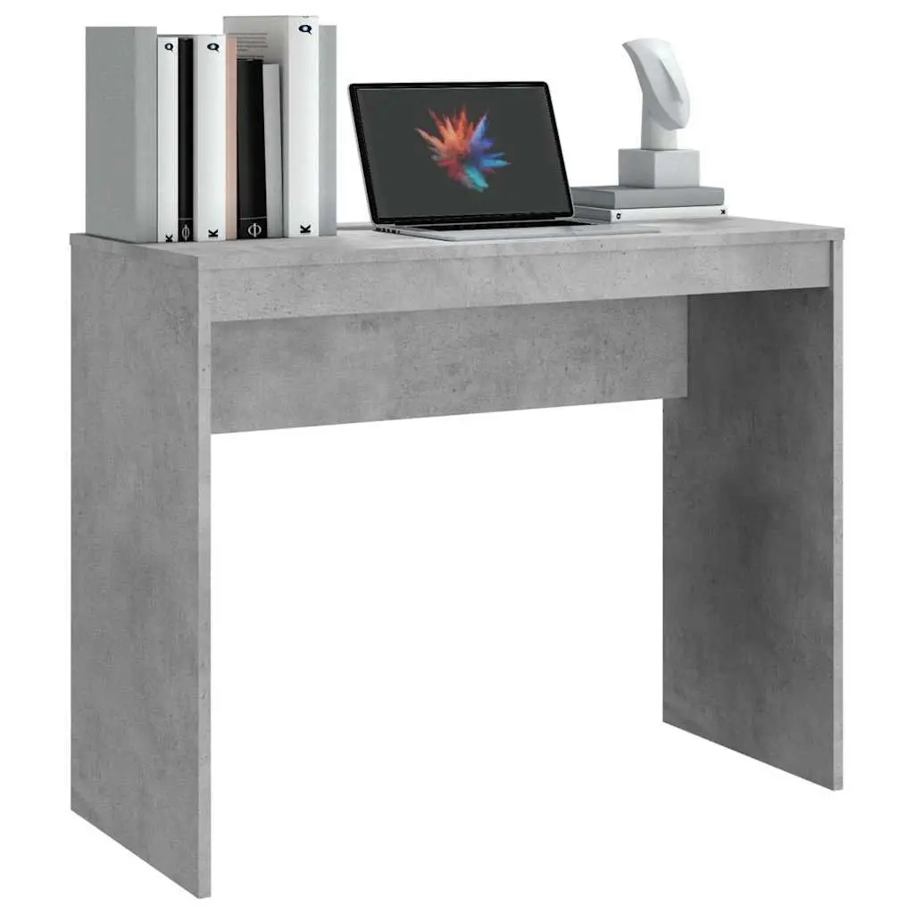 Grey Engineered Wood Office Desk 90x40x72 cm