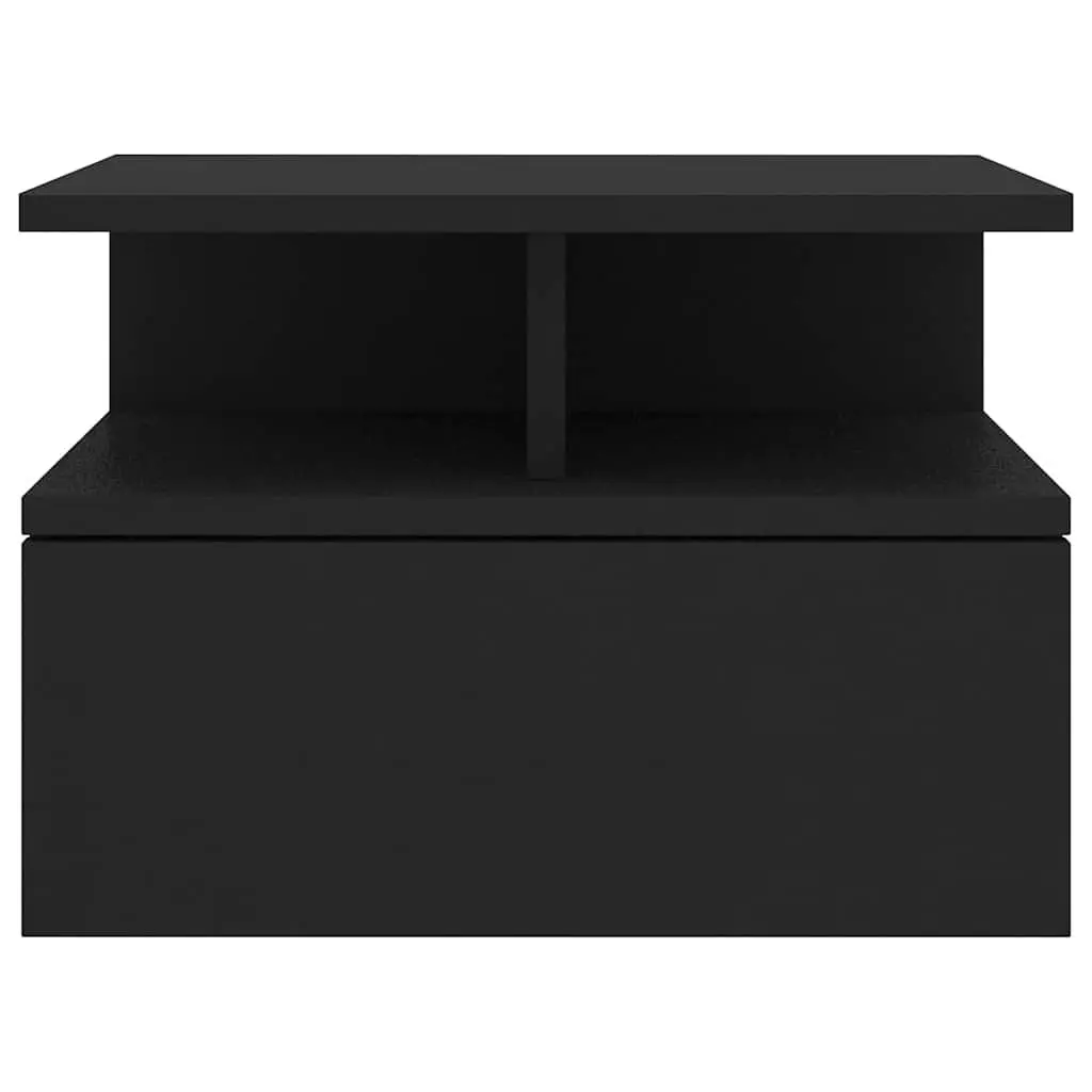 Floating Nightstand with Drawer and Compartments