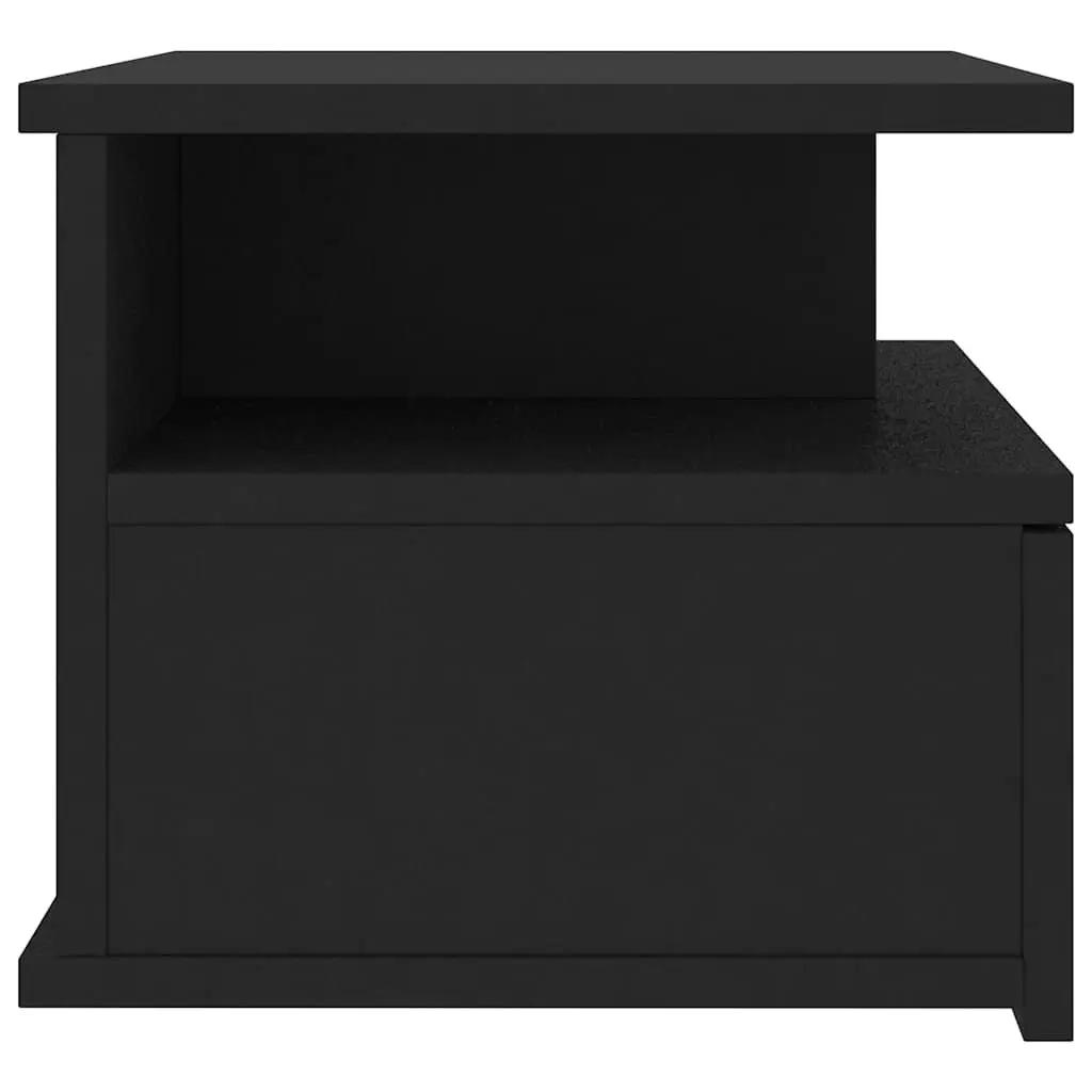 Floating Nightstand with Drawer and Compartments