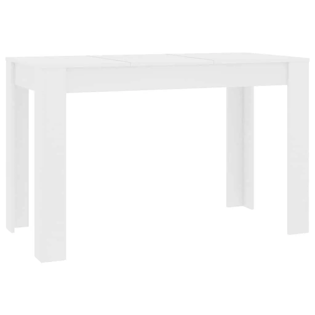 White Engineered Wood Dining Table for Kitchen 120x60 cm