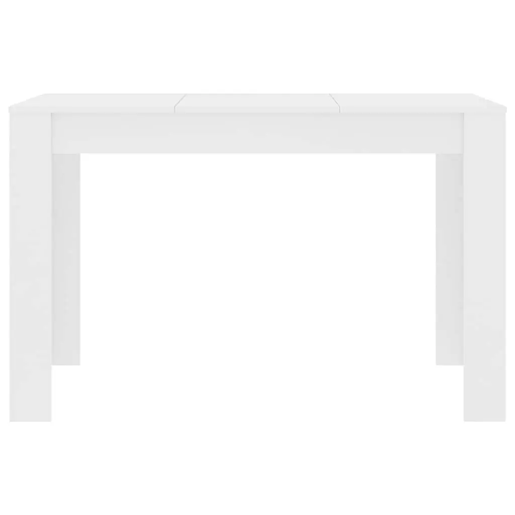 White Engineered Wood Dining Table for Kitchen 120x60 cm