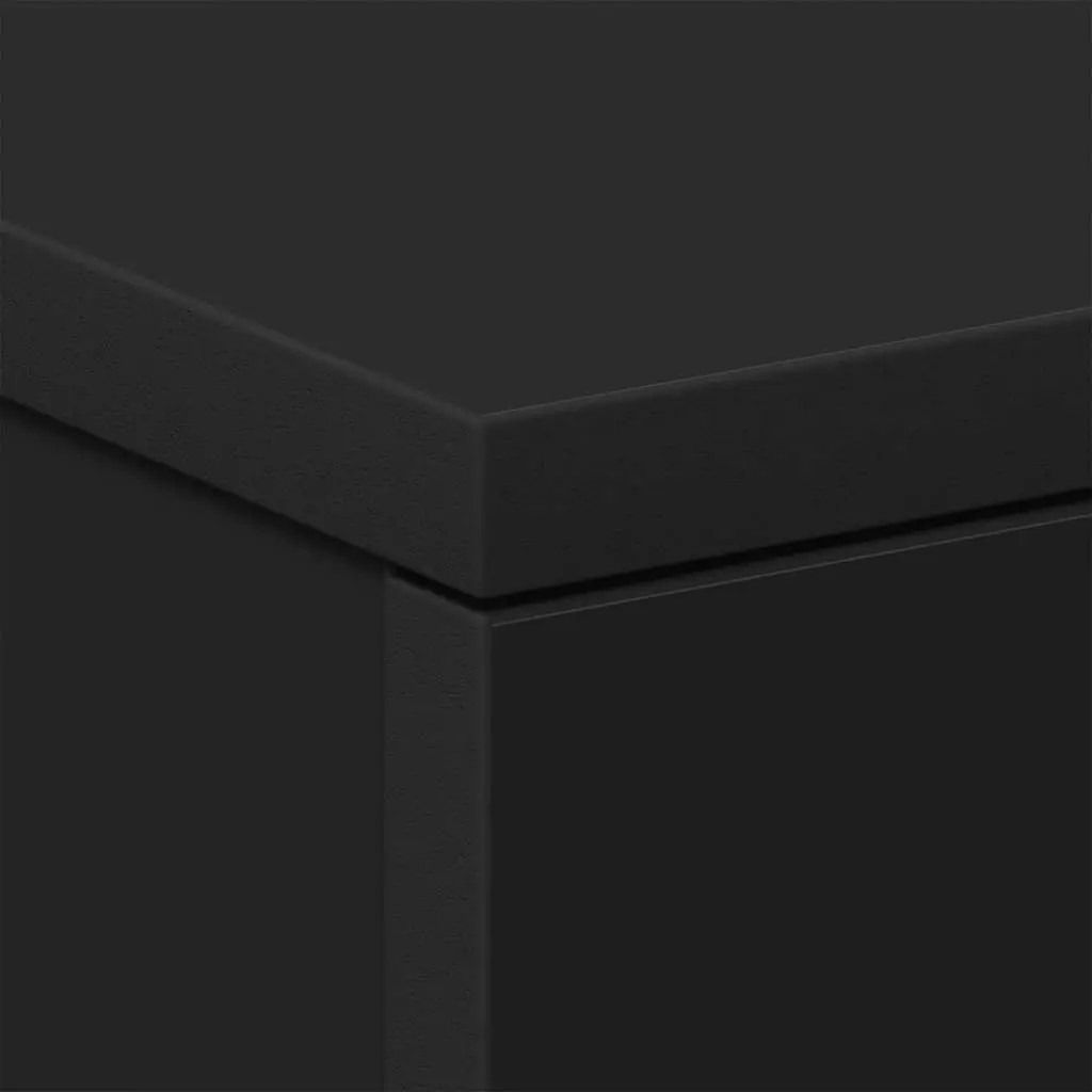 Bedside Cabinets 2 pcs Black Nightstand Storage Drawers Bedroom Furniture