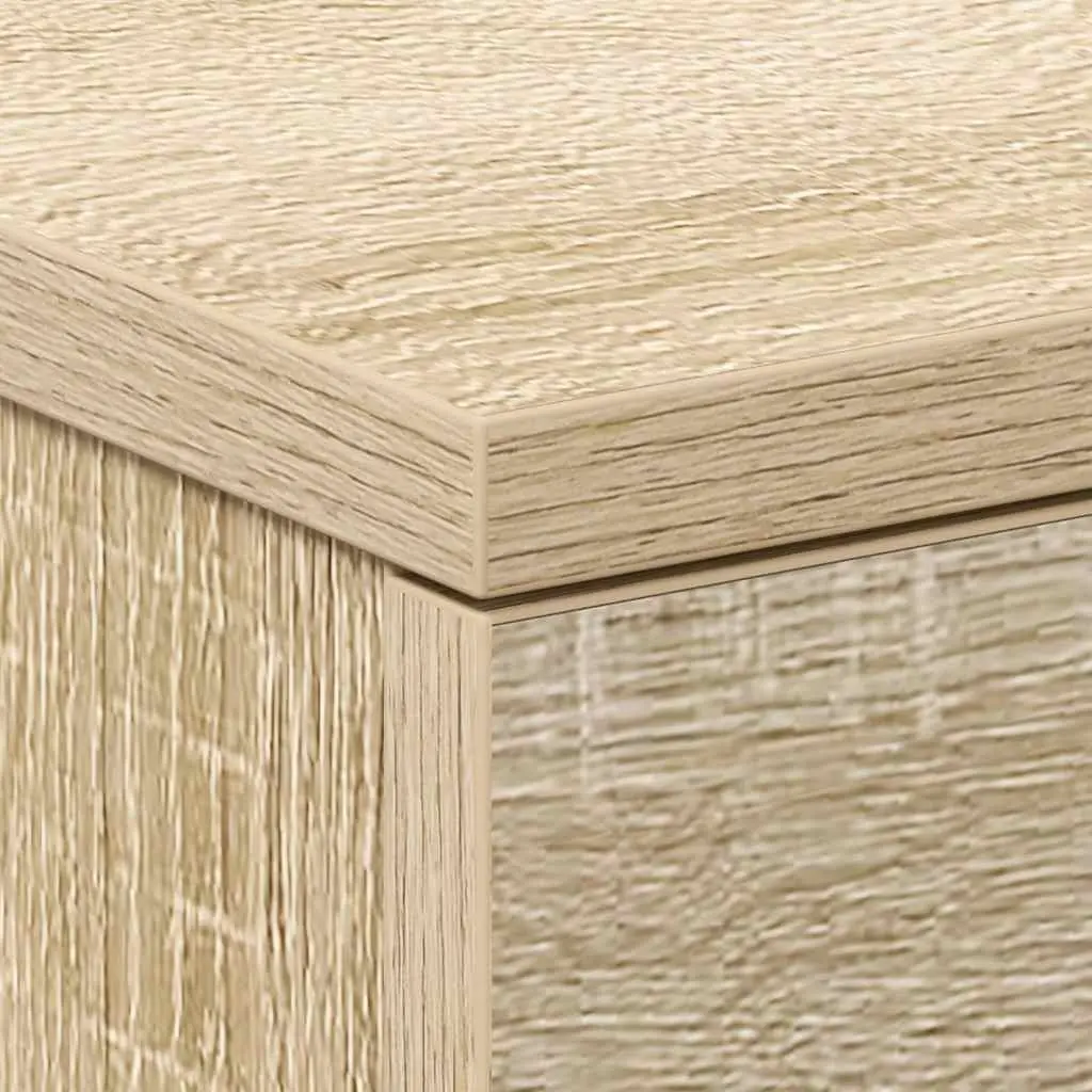Brown Engineered Wood Bedside Tables with Drawers