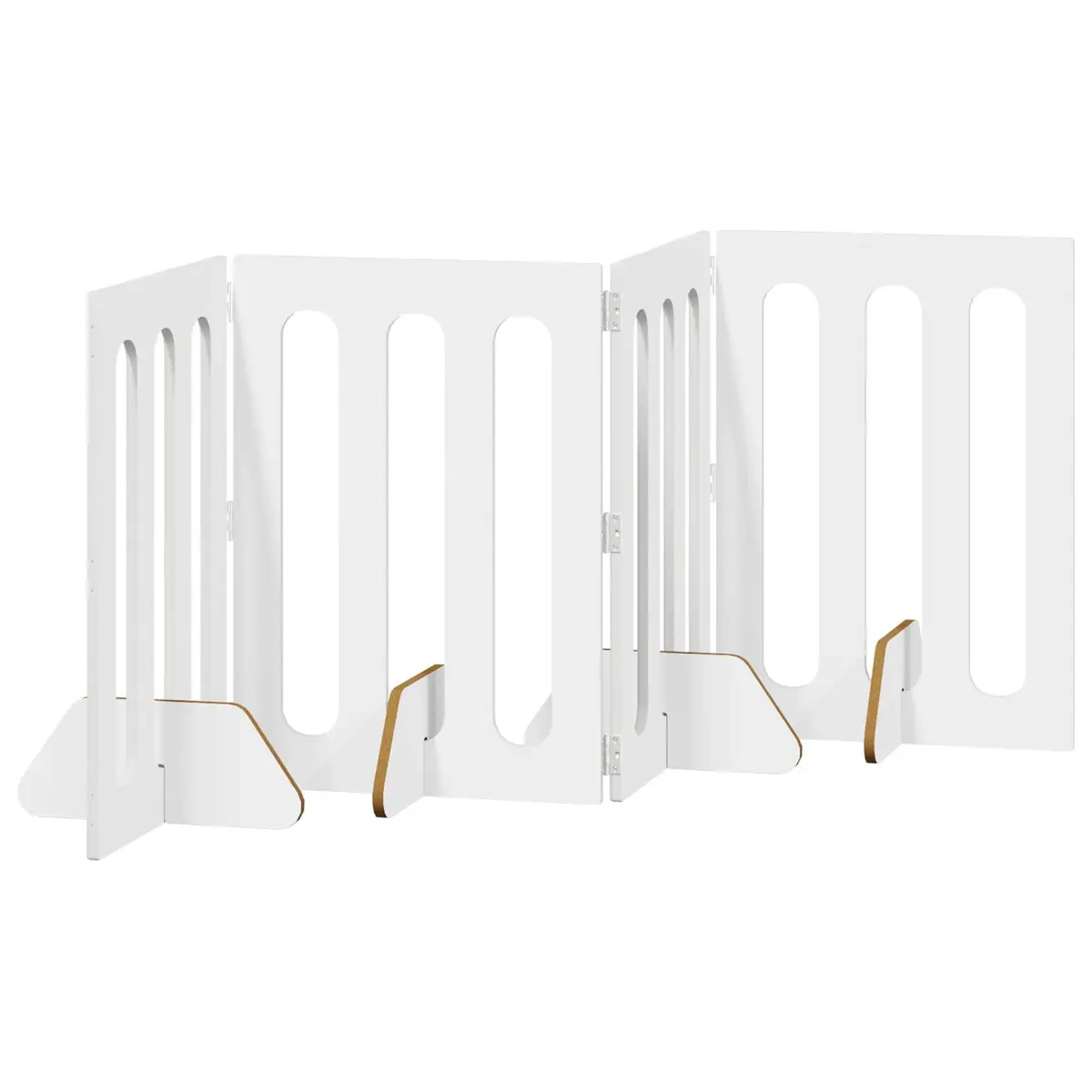 4-Panel Folding Pet Fence in White