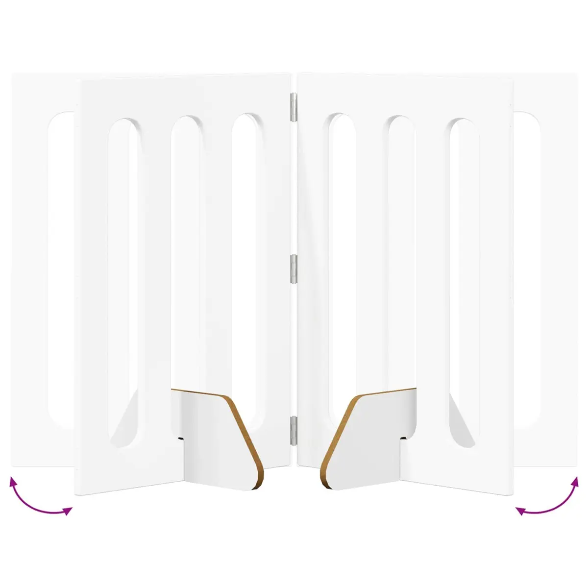 4-Panel Folding Pet Fence in White