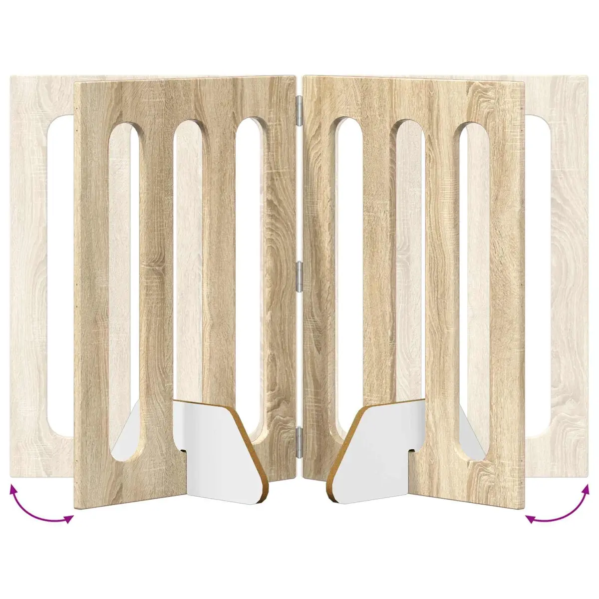 Folding Pet Fence 2 pcs Indoor Dog Barrier Foldable Panel Gate Room Divider