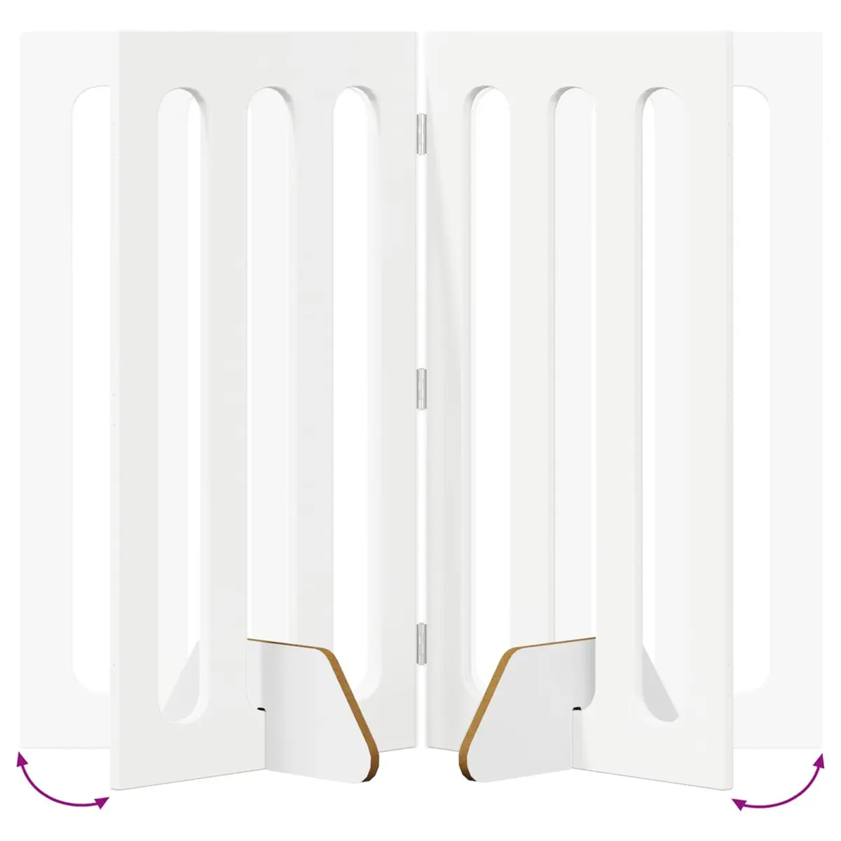 White Folding Pet Fence with 4 Panels