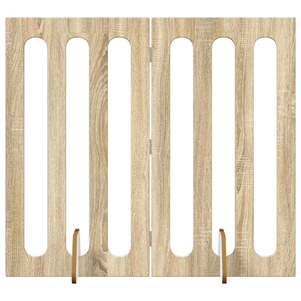Folding Pet Fence Engineered Wood 100.5 x 38 x 90 cm Sonoma Oak 2 Piece