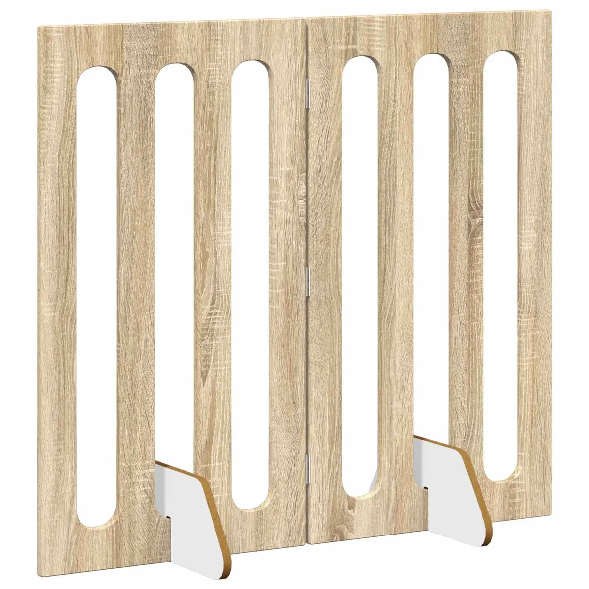 Folding Pet Fence Engineered Wood 100.5 x 38 x 90 cm Sonoma Oak 2 Piece
