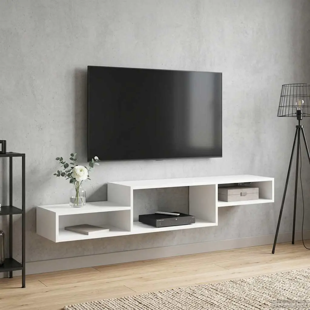 Wall-Mounted TV Cabinet Engineered Wood 150cm White