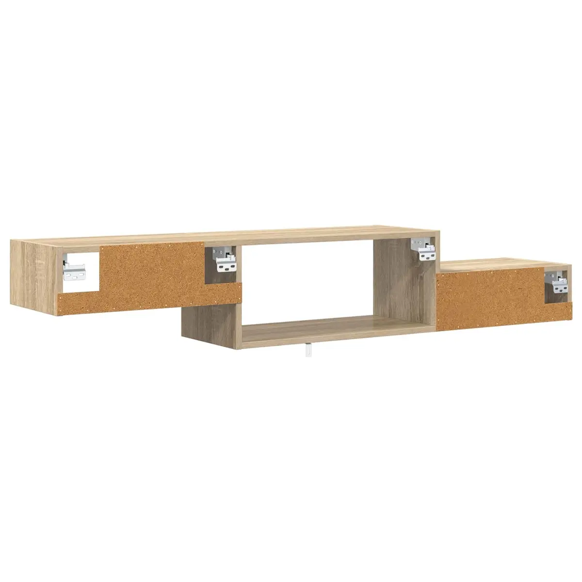 Brown Wall-Mounted TV Cabinet for Storage