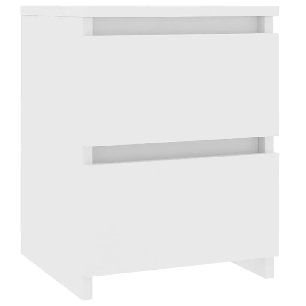White Bedside Cabinet 30x30x40 cm Storage Table