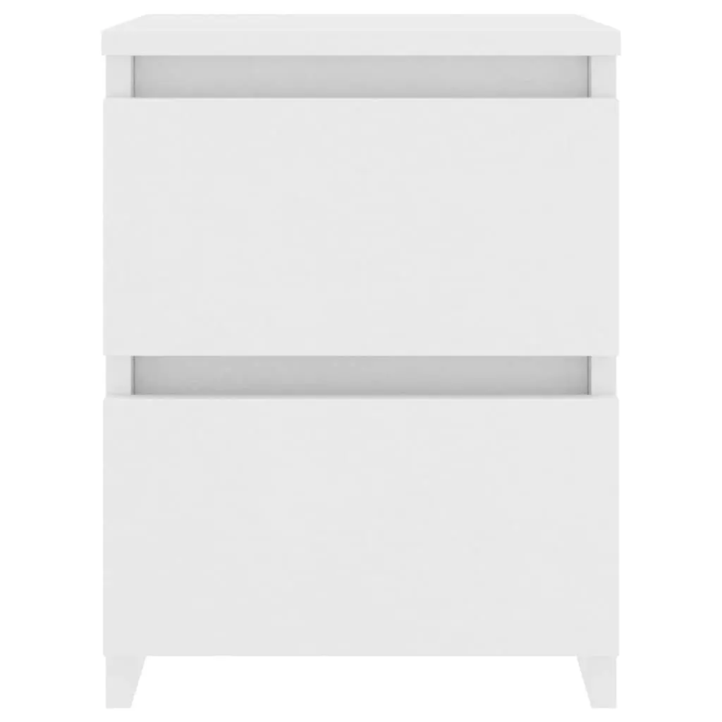 White Bedside Cabinet 30x30x40 cm Storage Table