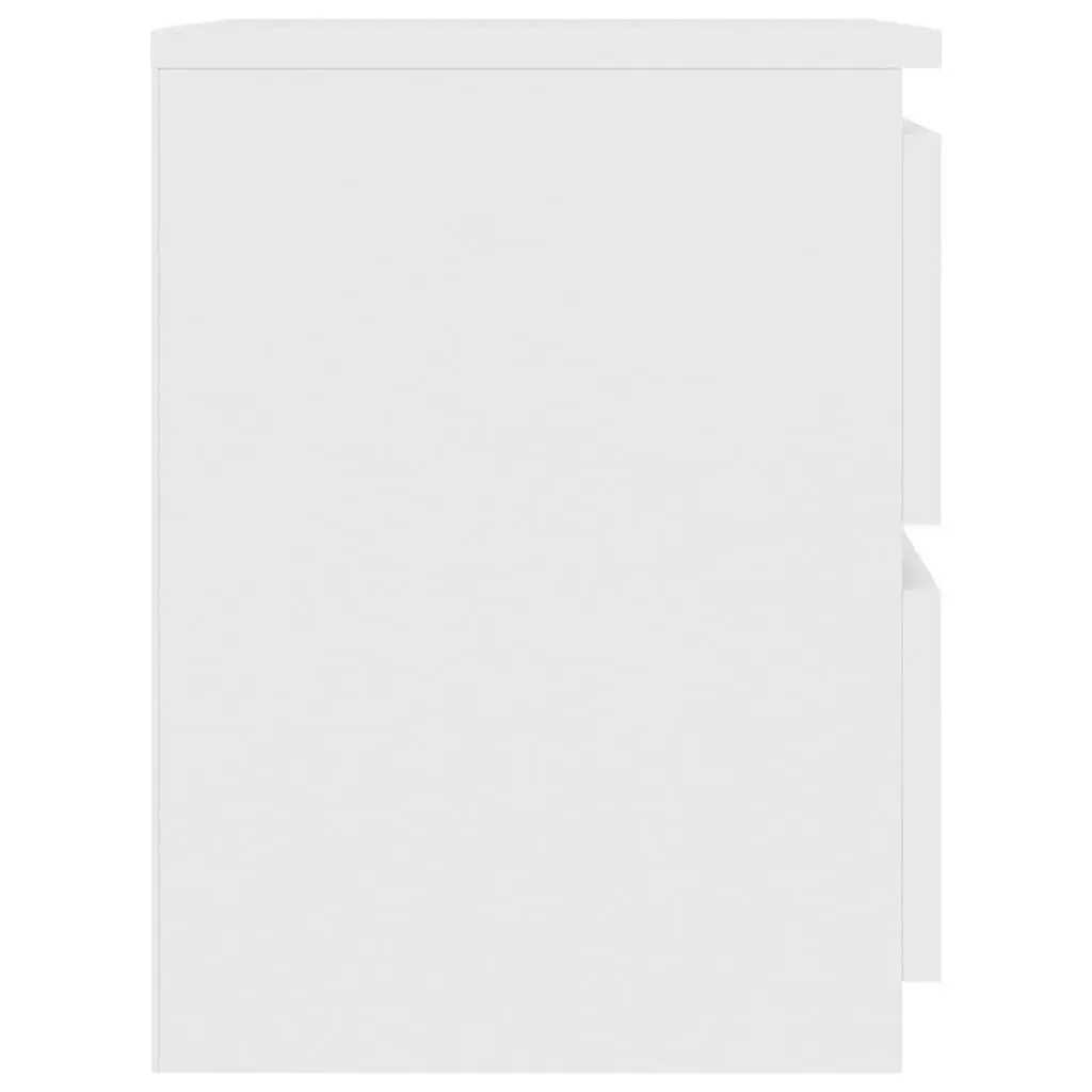 White Bedside Cabinet 30x30x40 cm Storage Table