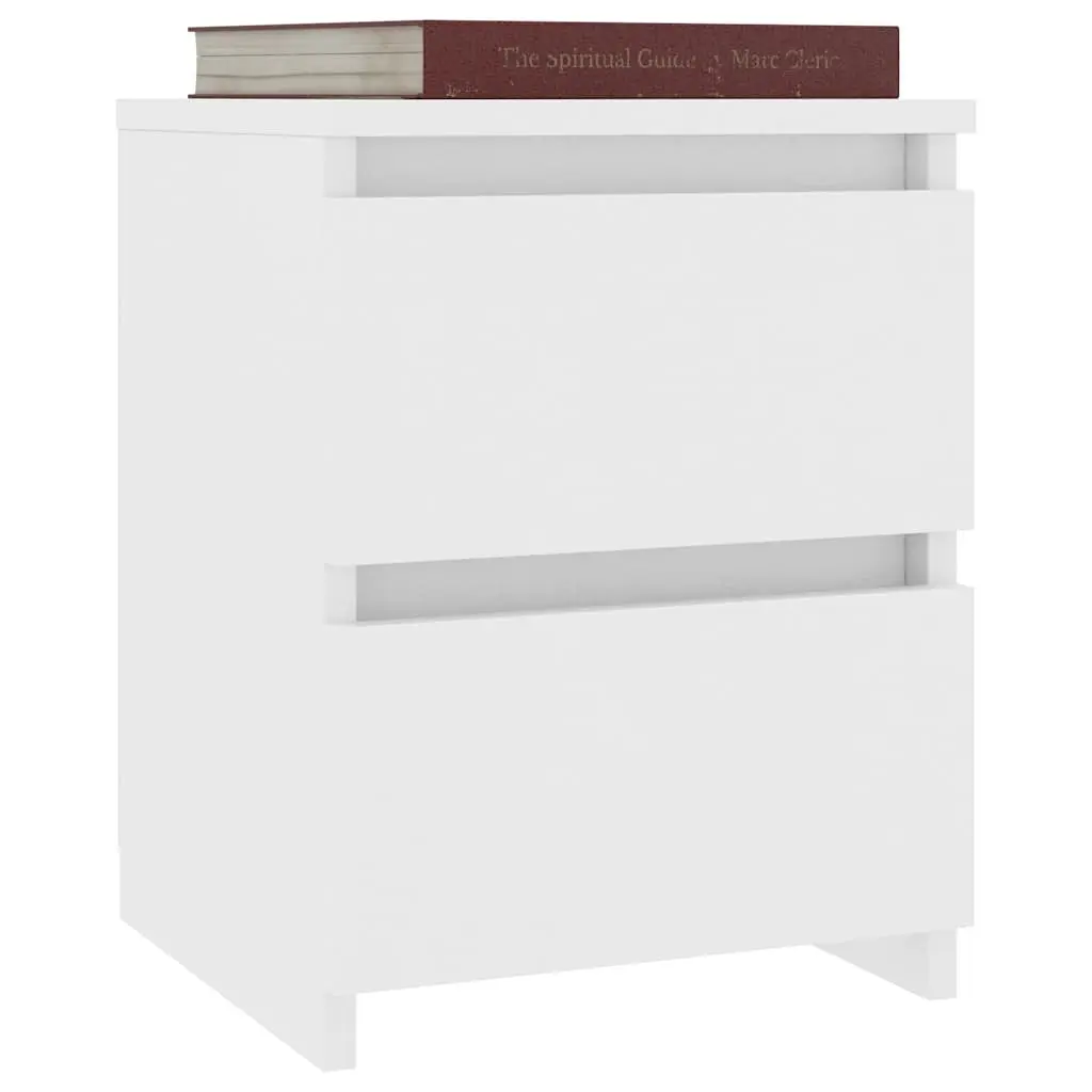 White Bedside Cabinets 2 pcs Side Table Storage Unit Bedroom Furniture