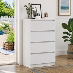 Sturdy White Storage Cabinet with Shelves for Living Areas