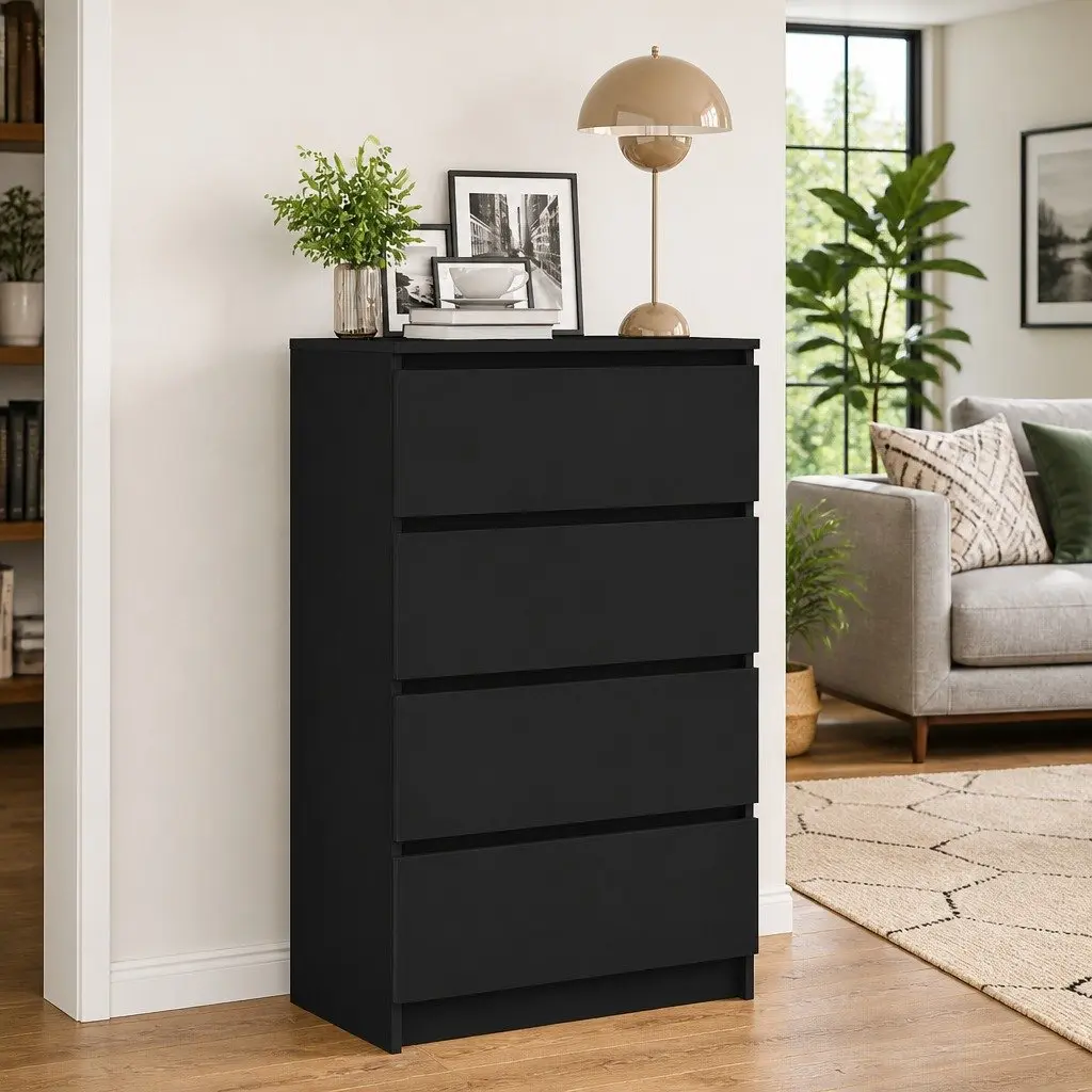 Sideboard Engineered Wood 60x35x98.5cm Black