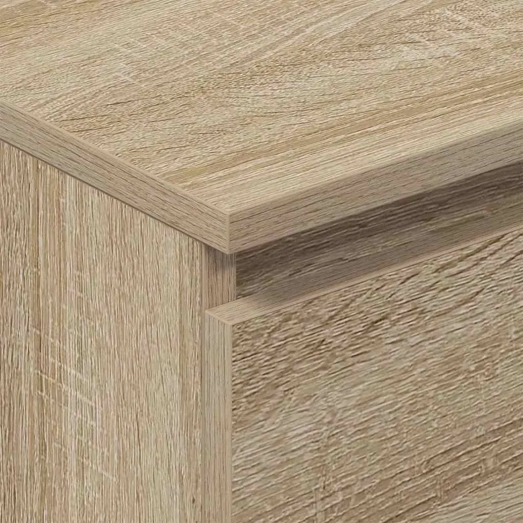 Brown Engineered Wood Sideboard Cabinet with 4 Drawers