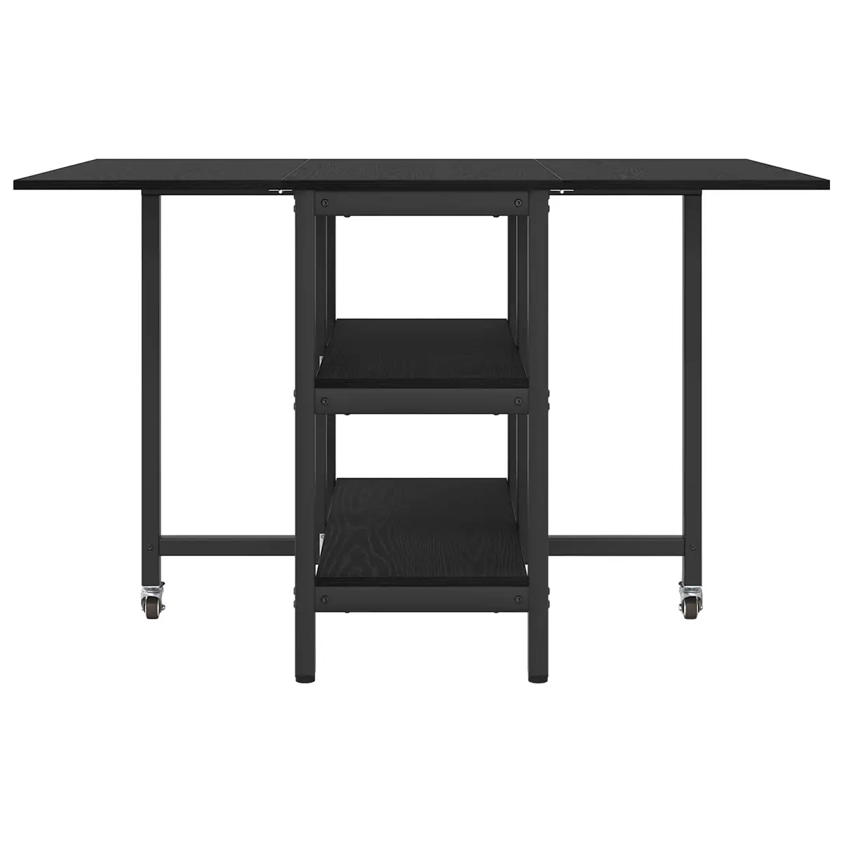 Engineered Wood Dining Table 122x80x76.5cm Black Oak