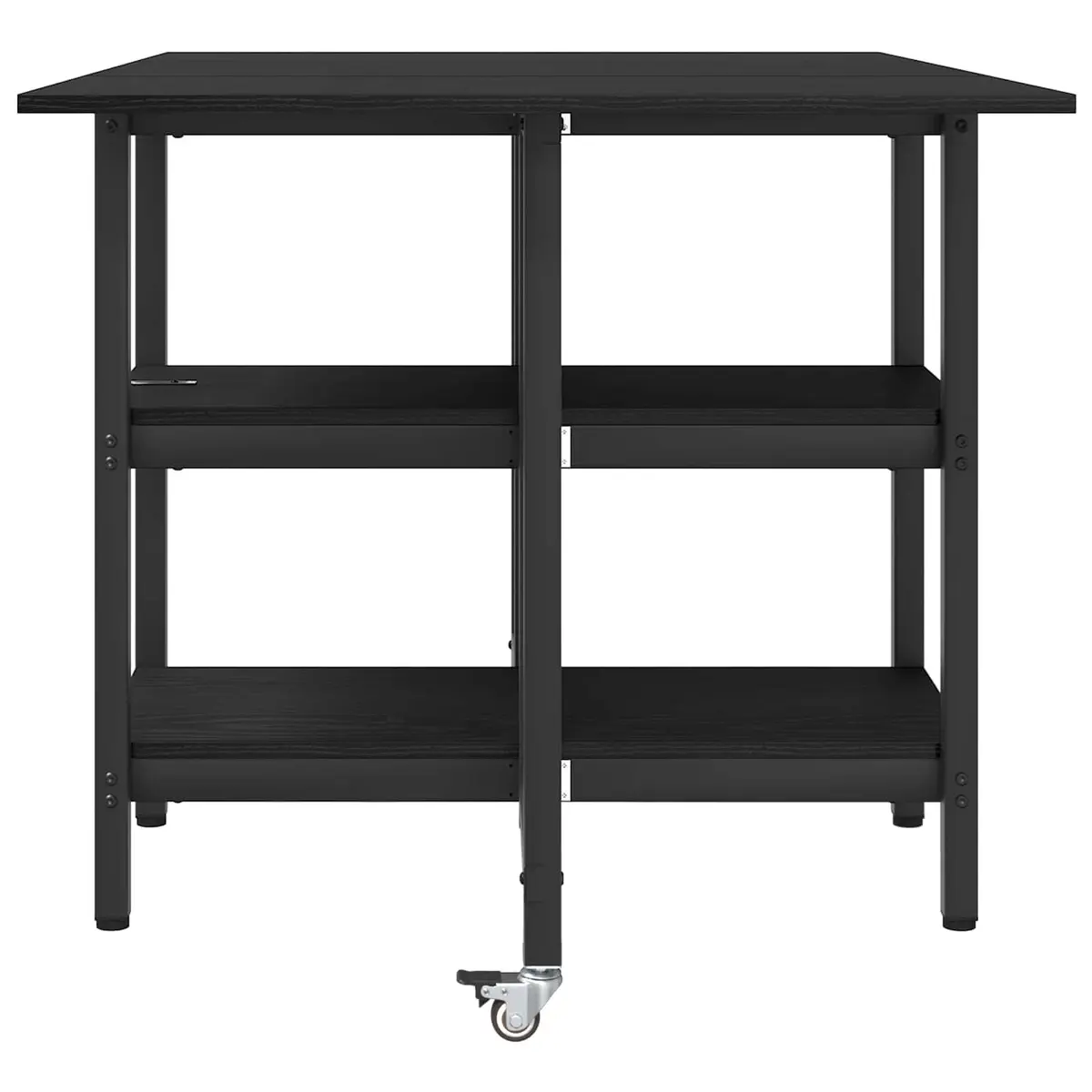 Engineered Wood Dining Table 122x80x76.5cm Black Oak