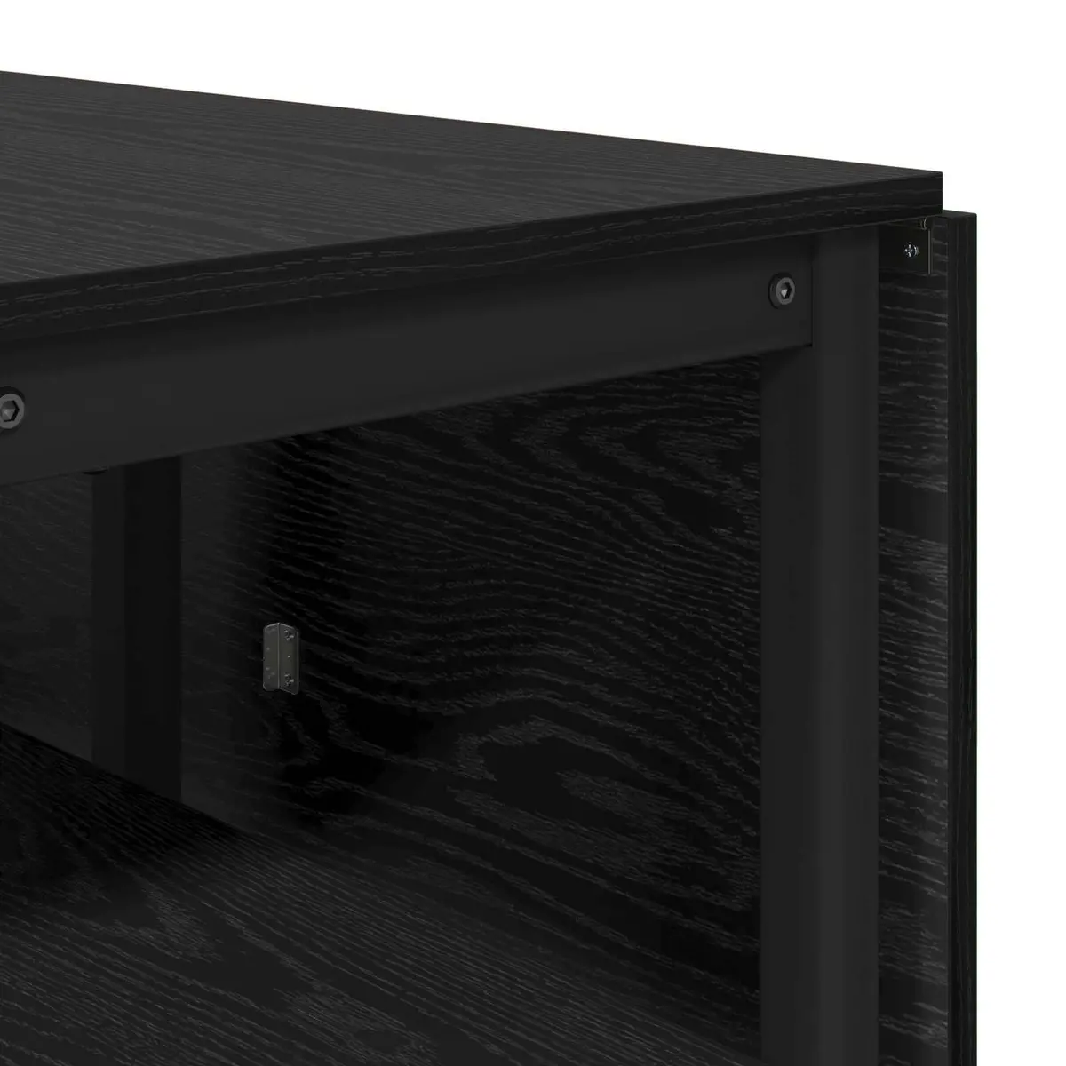 Engineered Wood Dining Table 122x80x76.5cm Black Oak