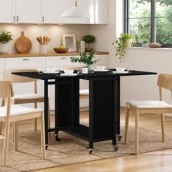 Premium Folding Dining Table with Wheels for Easy Mobility