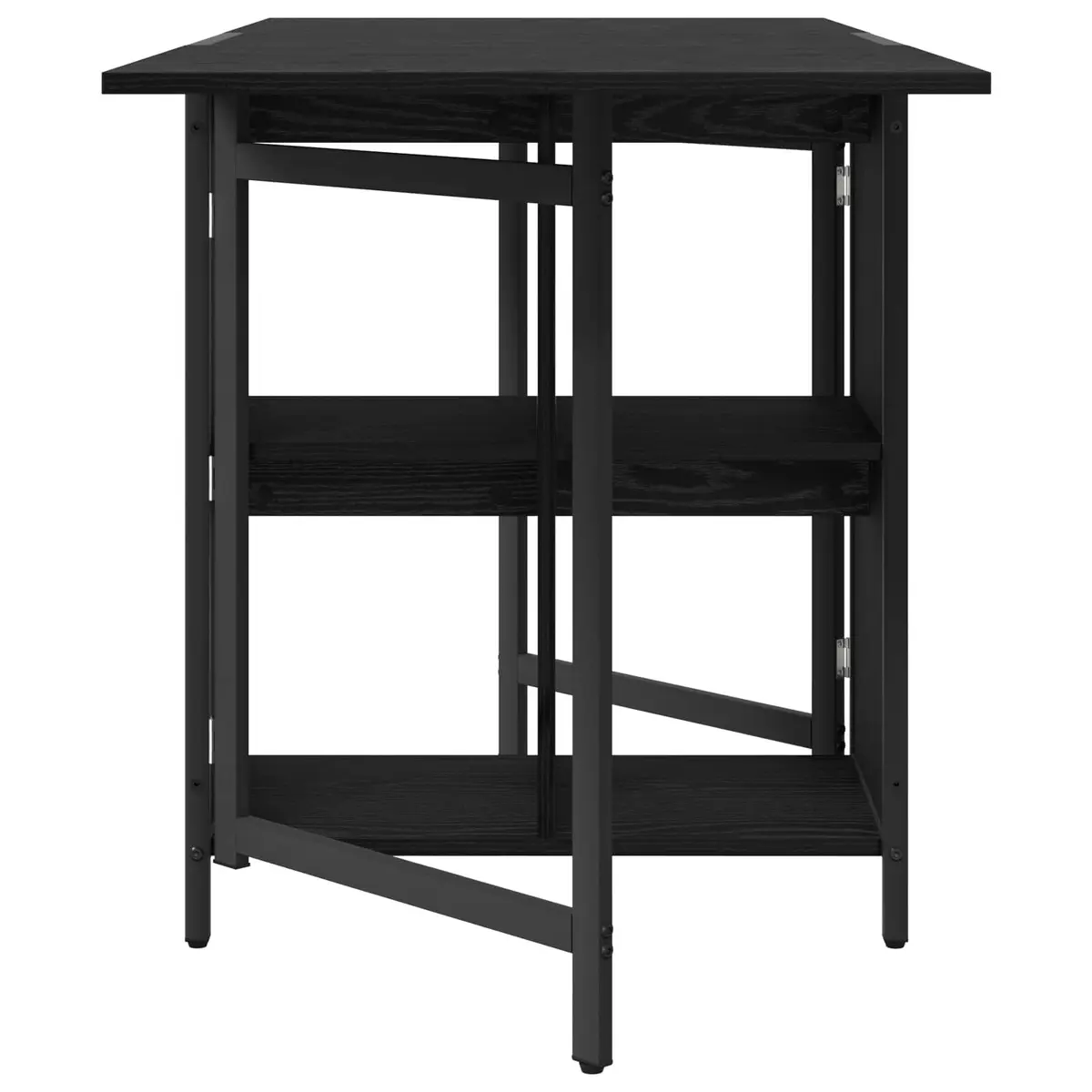 Extendable Dining Table with Durable Black Oak Finish