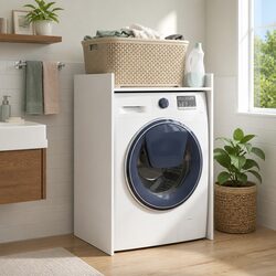 Durable White Washing Machine Cabinet for Modern Spaces