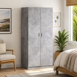 High-Quality Grey Wardrobe Cupboard 80x52x180 cm