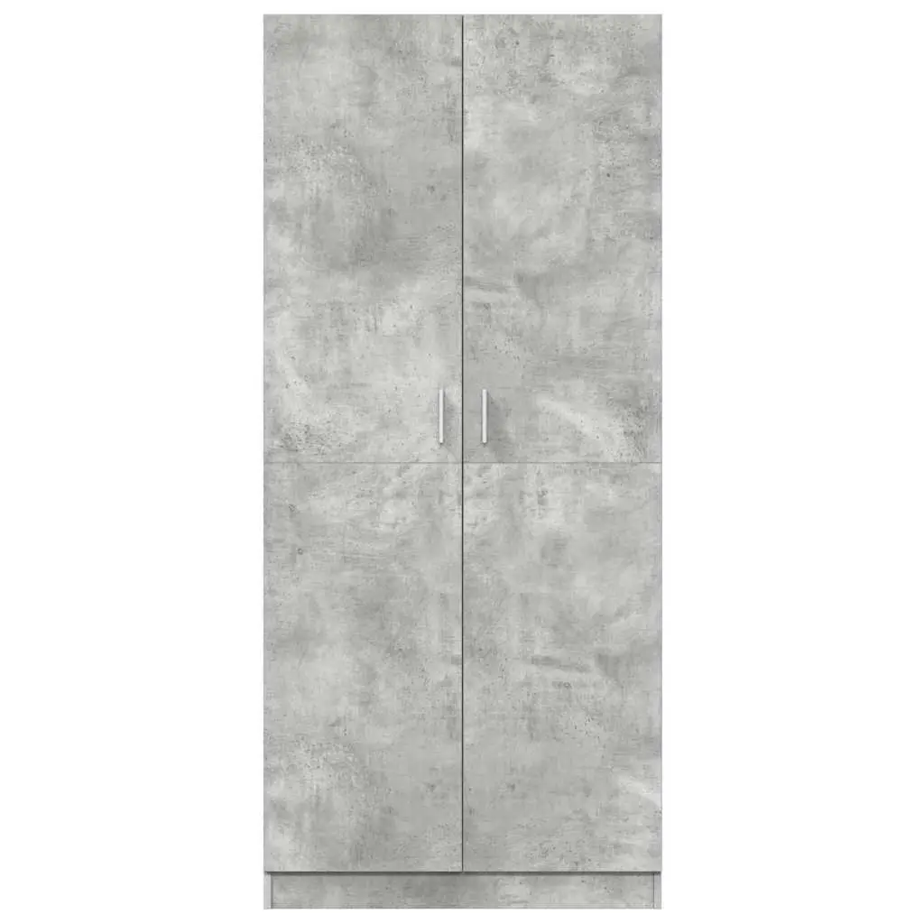 Grey Wardrobe Cupboard 80x52x180 cm