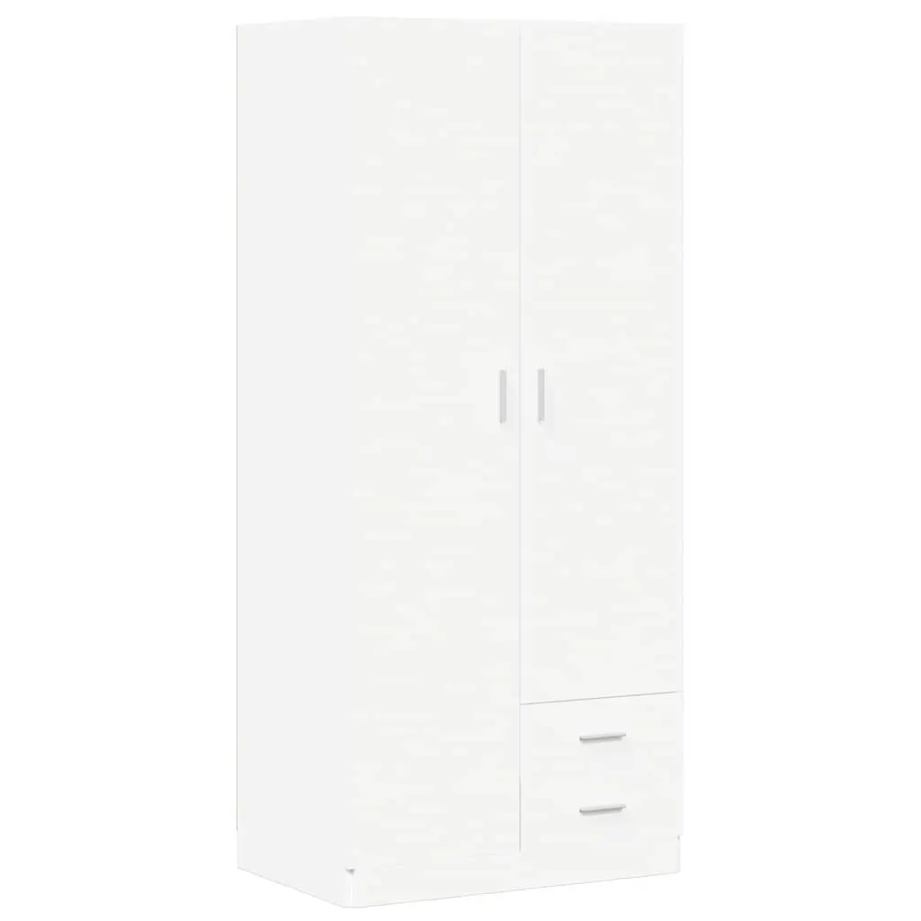 White Wardrobe Cabinet for Clothes Storage 80x52x180 cm