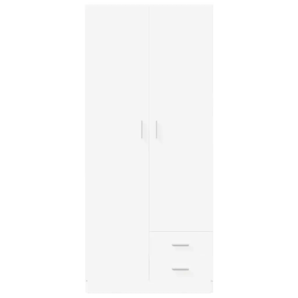 White Wardrobe Cabinet for Clothes Storage 80x52x180 cm